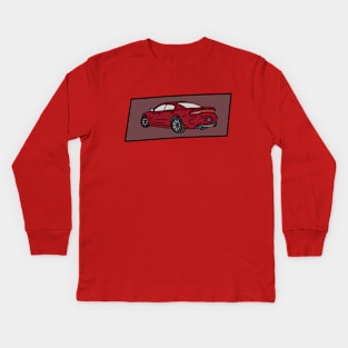 muscle cars gift illustration Kids Long Sleeve T-Shirt